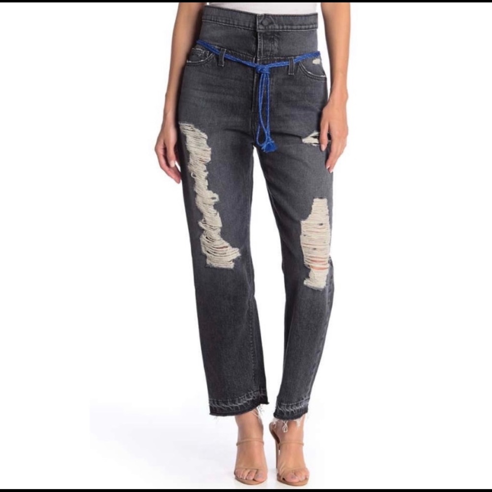 Hudson high waist distressed jeans NWT